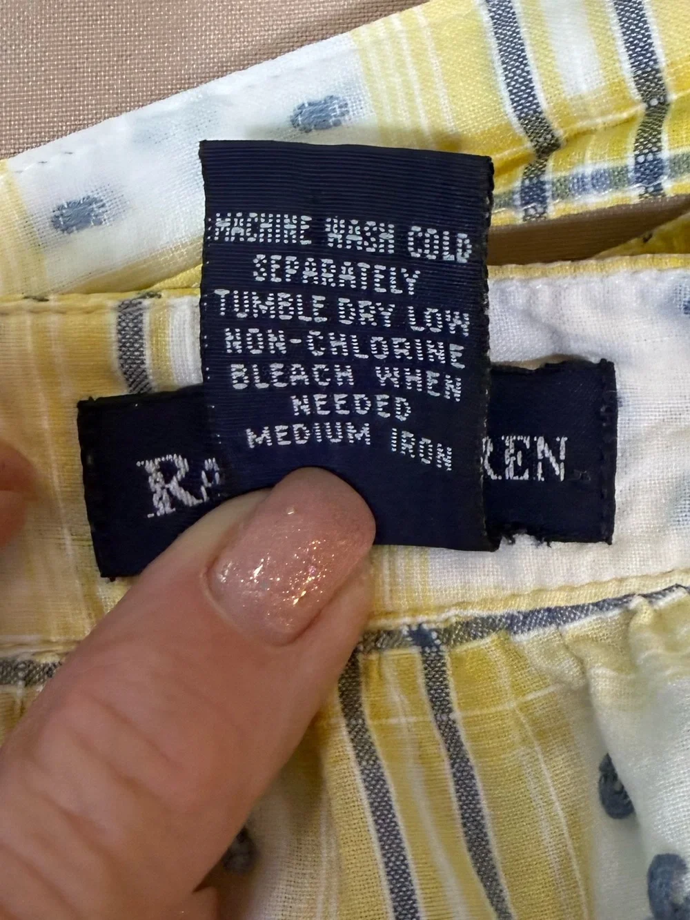 Ralph Lauren Yellow Plaid Gingham Pinafore Dress, Size 6.